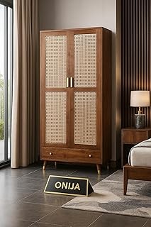 Ebee 6+2 Layer Fancy Collapsible Closet/Cabinet (Maroon) Fabric