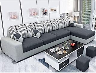 Classic 3+1= 4 Seater with Footrest Seater Sofa Set Luxury Chesterfield Modern Fahionalable Sleeper Sofa for Living Room, Dining Room, (CHANPEGNE)