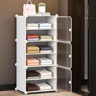 Zemic Plastic Wardrobe for Clothes Plastic Cupboard for Storage Organizer & Storage Box for Ideal for Neat and Tidy Storage Solutions Almirah for Clothes